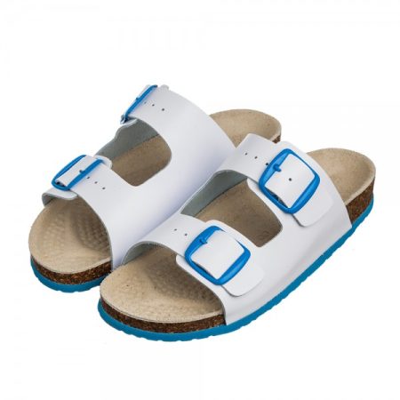 Obuwie damskie wzór 06 - kolor biały niebieska klamerka